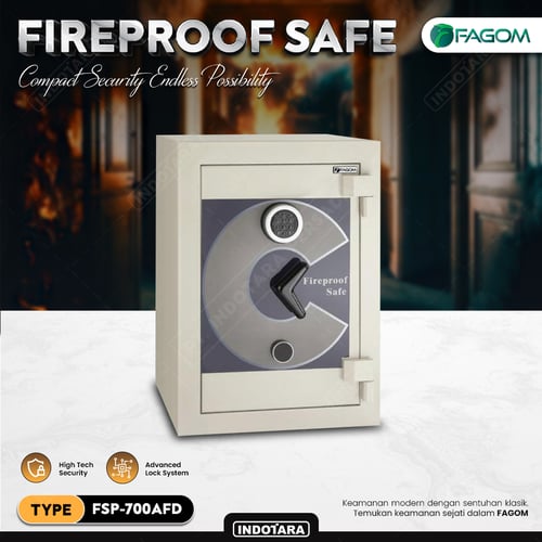 Brankas Besi Anti Api Exclusive Safes FAGOM With Digital Lock - AFD Series - 50x50x70 Cm