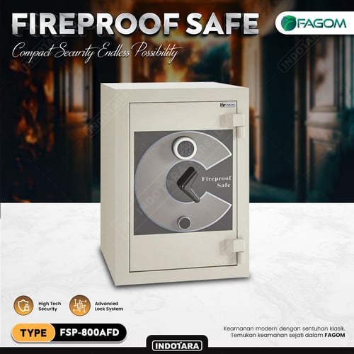 Brankas Besi Anti Api Exclusive Safes FAGOM With Digital Lock - AFD Series - 55x55x80 Cm