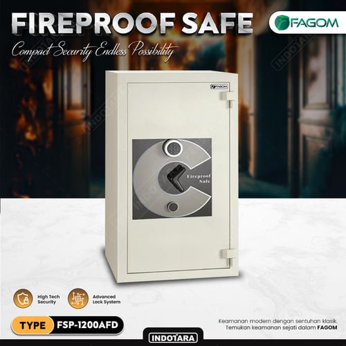 Brankas Besi Anti Api Exclusive Safes FAGOM With Digital Lock - AFD Series - 60x70x120 Cm