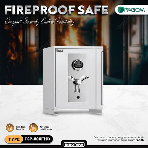 Brankas Besi Anti Api Exclusive Safes FAGOM With Digital Lock - FHD Series - 55x55x80 Cm