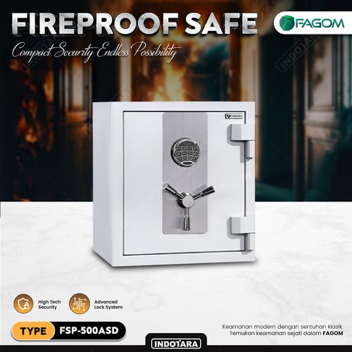 Brankas Besi Anti Api Exclusive Safes FAGOM With Digital Lock - ASD Series - 45x45x50 Cm