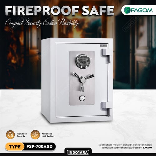 Brankas Besi Anti Api Exclusive Safes FAGOM With Digital Lock - ASD Series - 50x50x70 Cm