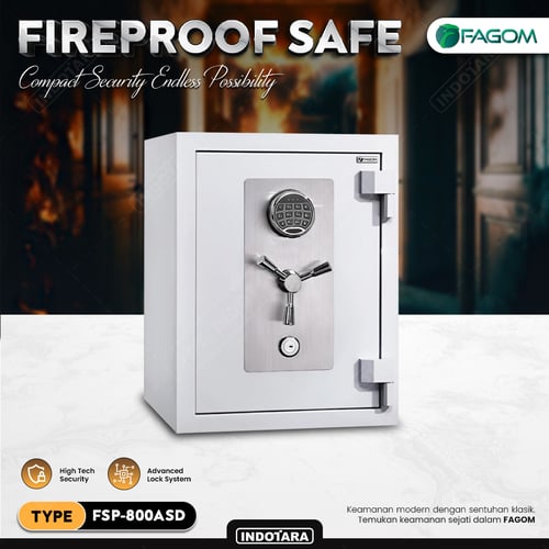 Brankas Besi Anti Api Exclusive Safes FAGOM With Digital Lock - ASD Series - 55x55x80 Cm