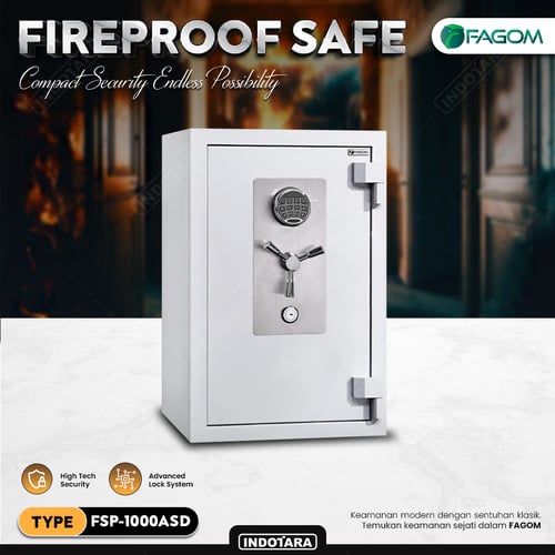 Brankas Besi Anti Api Exclusive Safes FAGOM With Digital Lock - ASD Series - 60x60x100 Cm