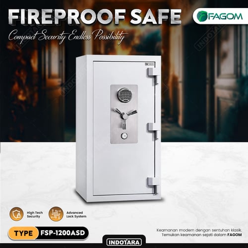 Brankas Besi Anti Api Exclusive Safes FAGOM With Digital Lock - ASD Series - 60x70x120 Cm