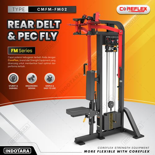 Alat Fitness Gym Coreflex Rear Delt/Pec Fly Machine CMFM-FM02