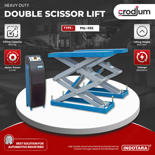 Meja Angkat Dongkrak Lift 3.5 Ton- Crodium Double Scissor Lift PSL-35S