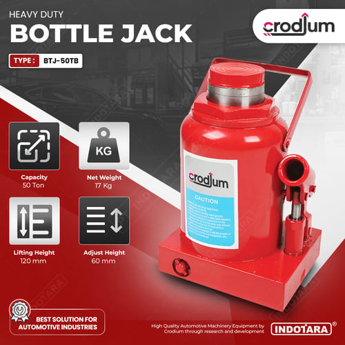 Dongkrak Botol 50 TON - Crodium Hydraulic Jack BTJ-50TB