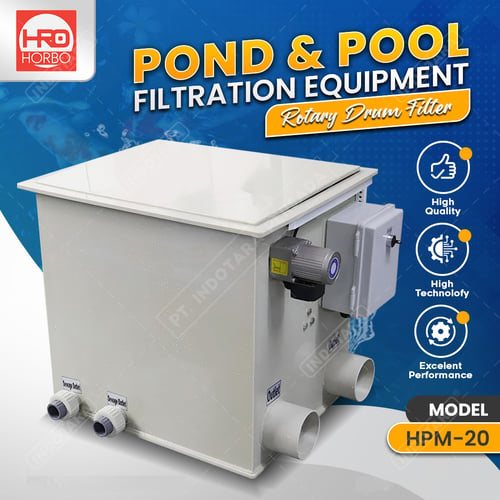 Sistem Filter Drum Kombinasi Kolam Ikan & Kolam Renang HORBO HPM-20