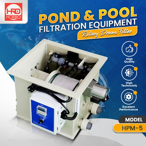 Sistem Filter Drum Kombinasi Kolam Ikan & Kolam Renang HORBO HPM-5