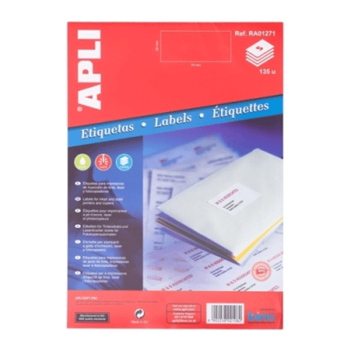 APLI Label White Paper 70 X 30MM RA01271 135 unit
