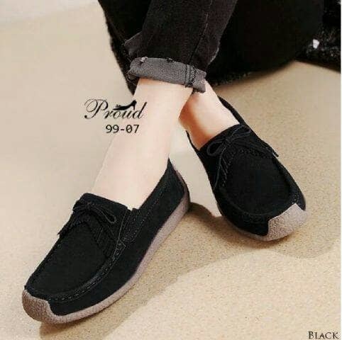 Flat Shoes PS02 Korean Style - BLACK