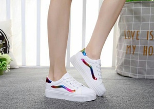 FASHION Sepatu Kets Vans Putih Pelangi