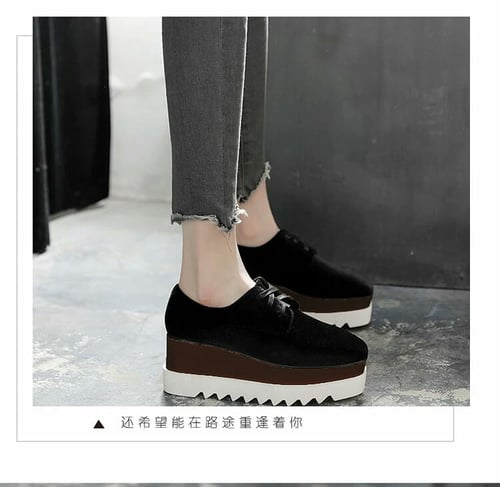 Sepatu Sneakers Wanita SN081 Korean Style - Black