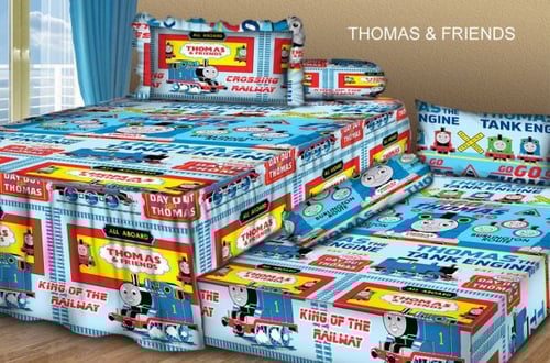 Sprei Sorong 2 in 1 motif Thomas &amp; Friends