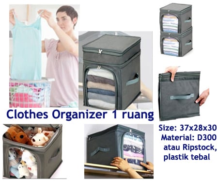 Single Clothes Organizer bahan Ripstock