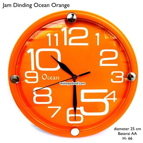 Jam Dinding Rumah Ocean Orange