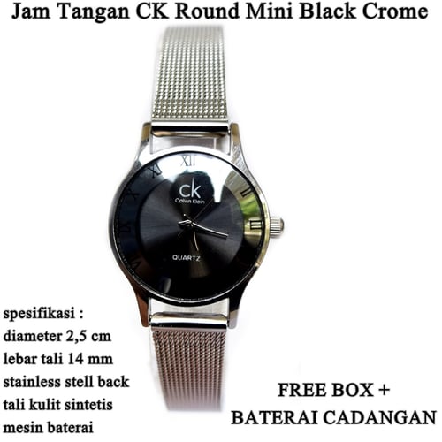 CALVIN KLEIN Jam Tangan Stainless Mini Crome Black