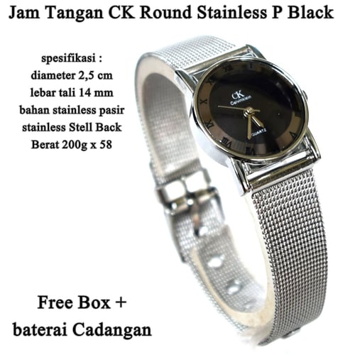 CALVIN KLEIN Jam Tangan Stainless Round P Black