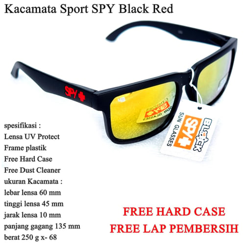 Kacamata Cowok Sunglasses SPY Black  red