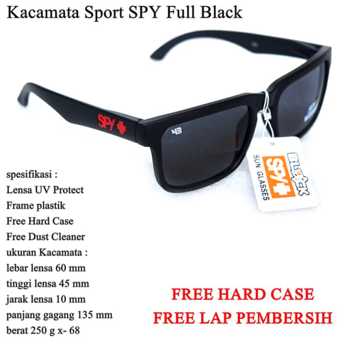 Kacamata Cowok Sunglasses SPY Black  fullblack