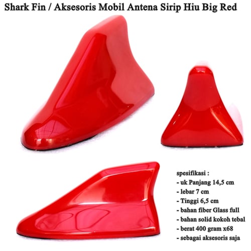 Shark Fin Aksesoris Mobil Antena Sirip Hiu Big Red