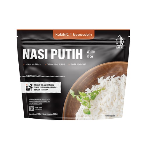 Nasi Putih Instant Kokikit x Bobocabin - Isi 75 pcs