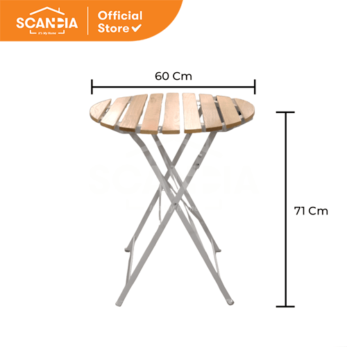 OUTDOOR MOTALA TABLE 60X60X71CM WHITE
