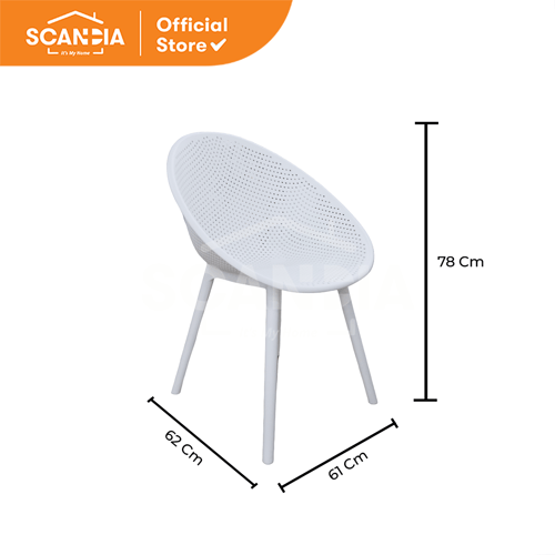 DINING CHAIR  OSMUNDE 59X59X83CM WHITE