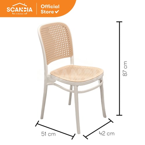 DINING CHAIR  STEINROS 42X51X87CM WHITE