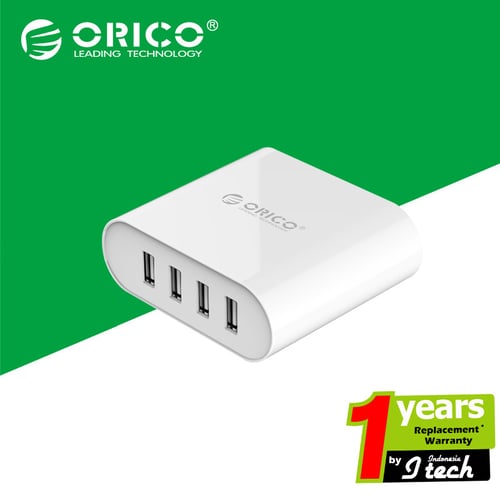 ORICO DCH-4U 4 Port Multi USB charging Station 5V1A 5V2A - Putih Putih