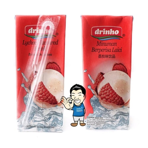 Drinho Lychee/ Minuman Rasa Leci 250ml - Minuman kotak