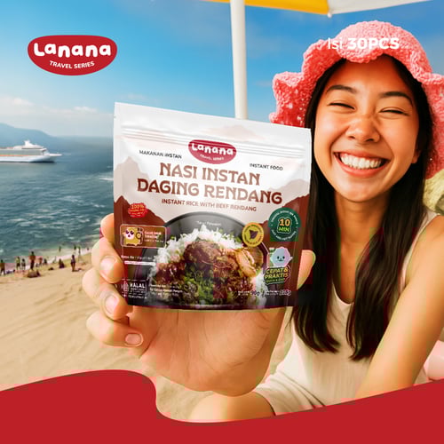 Lanana Travel Series: Nasi Daging Rendang - Isi 30 Pcs