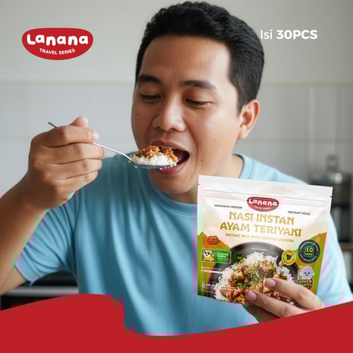 Lanana Travel Series: Nasi Instan Ayam Teriyaki - Isi 30 Pcs