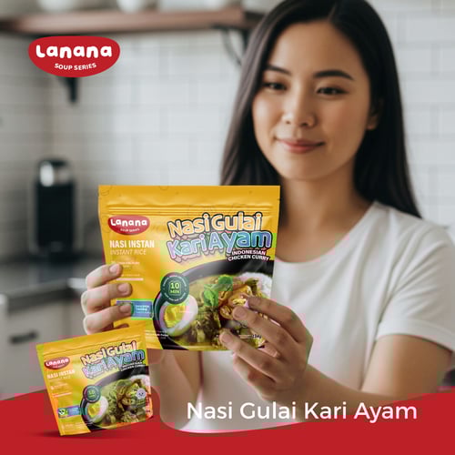 Lanana Soup Series: Nasi Gulai Kari Ayam - Isi 30 Pcs
