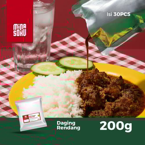 Mina Soku Rendang Daging Sapi - Isi 30 pcs