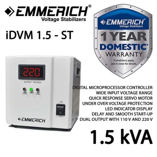 Stabilizer Listrik Emmerich IDVM 1.5 KVA - 1 Phase