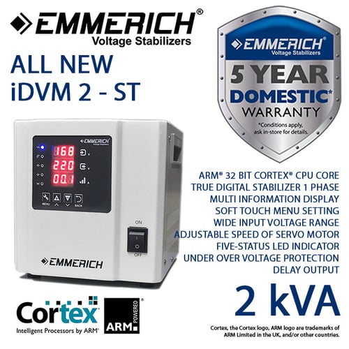 Stabilizer Emmerich ALL NEW iDVM 2 ST - 2 kVA 1600 watt