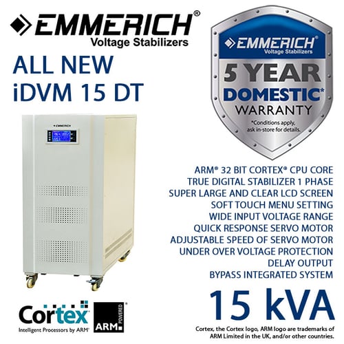 All New Emmerich IDVM 15-DT. Stabilizer Listrik Emmerich 15 kVA 1 Phase