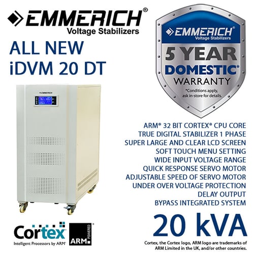 All New Emmerich IDVM 20-DT. Stabilizer Listrik Emmerich 20 KVA 1 Phase