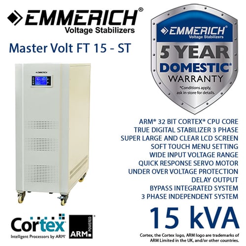 Stabilizer Emmerich Master Volt FT 15-ST . Stabilizer 15 kVA 3 Phase