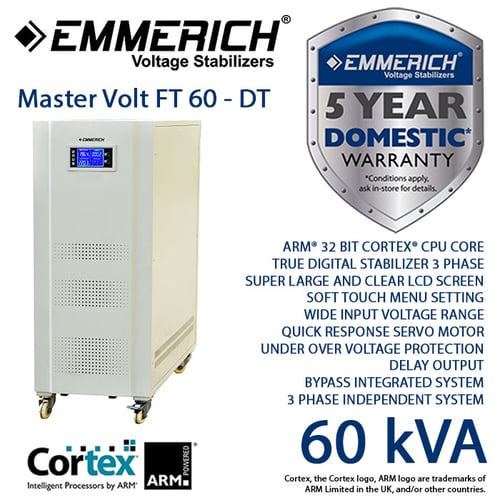 Stabilizer Emmerich Master Volt FT 60-DT . Stabilizer 60 kVA 3 Phase