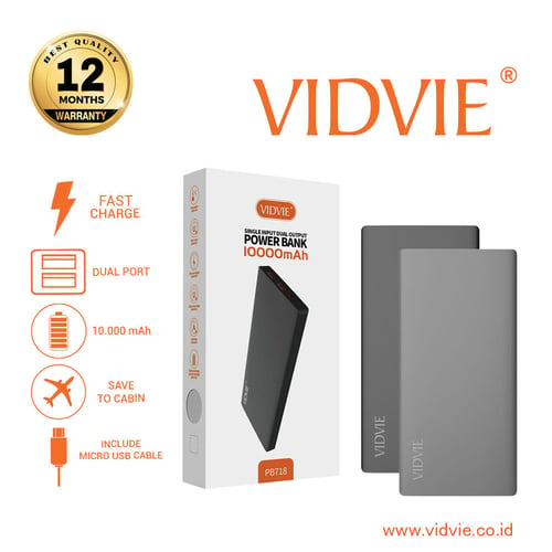 VIDVIE Powerbank Battery Charger 10000mAh PB718