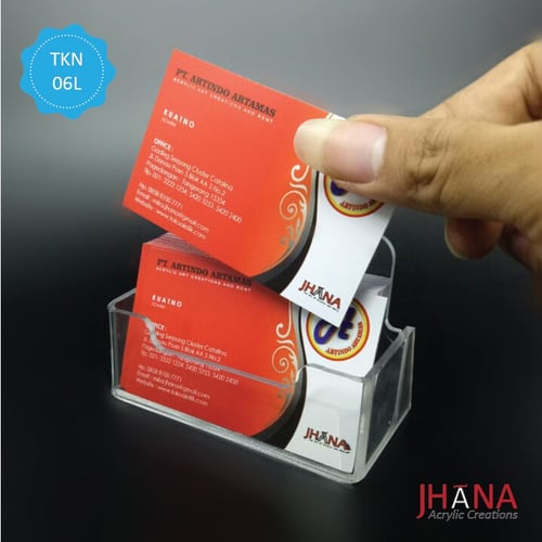 Acrylic Name Card Holder / Tempat Kartu Nama Akrilik 1 Susun TKN05L