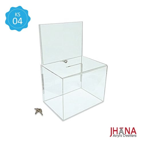 Kotak Saran Akrilik – KS04M / Box Acrylic / Sugestion Box / Kotak Amal / Kotak Undian Akrilik