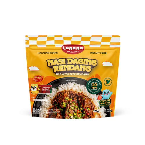 Lanana Travel Series: Nasi Daging Rendang - Isi 30 Pcs