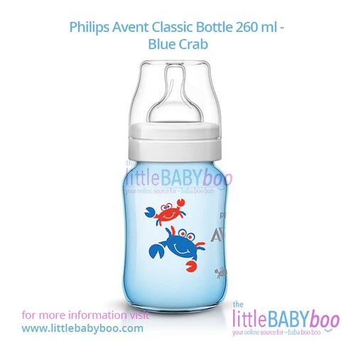 Philips Avent Classic Bottle 260 ml - Blue Crab