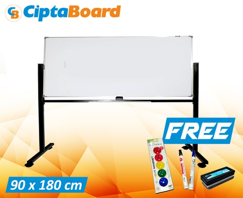 CIPTA BOARD Whiteboard Single Face Stand 90 x 180cm