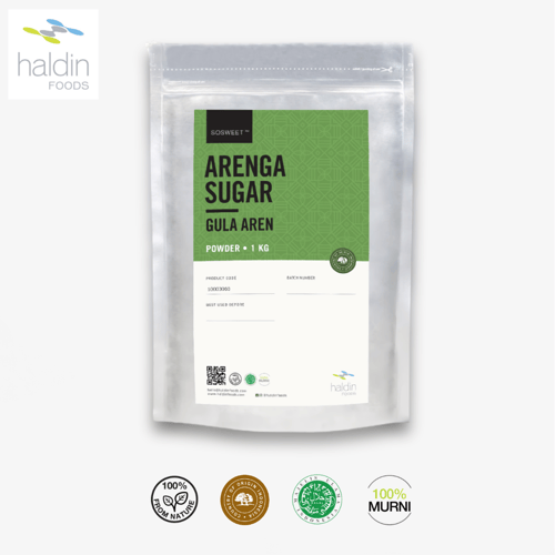 haldinfoods Gula Aren Alami (Arenga Sugar Powder) 1 Kg