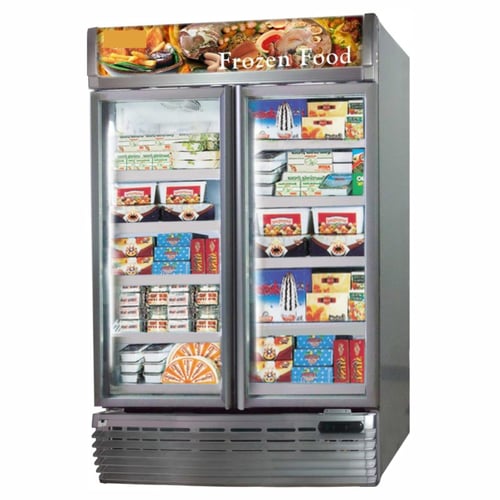 GEA EXPO-1000AL/CN Upright Freezer/Freezer pintu kaca berdiri/Freezer 2 pintu kaca